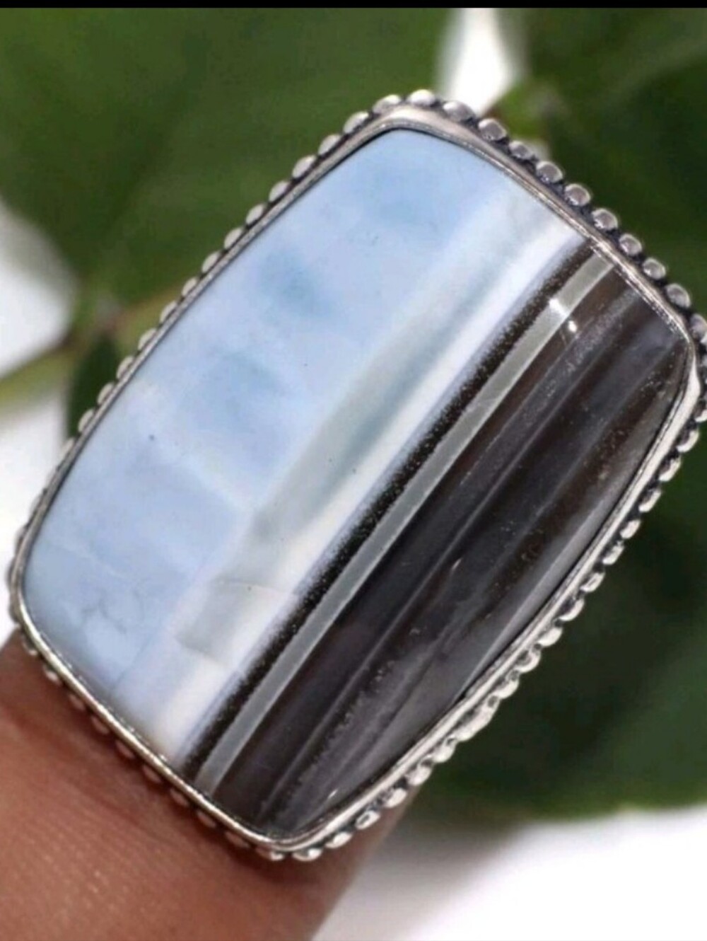 Owyhee Blue Opal Gemstone Jewelry 925 Sterling Silver Handmade Ring